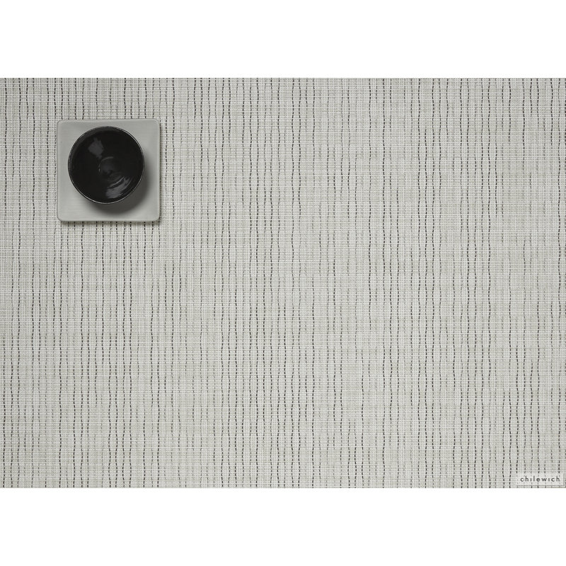 Honeycomb Vinyl Geometric Rectangle Placemat, Pumice