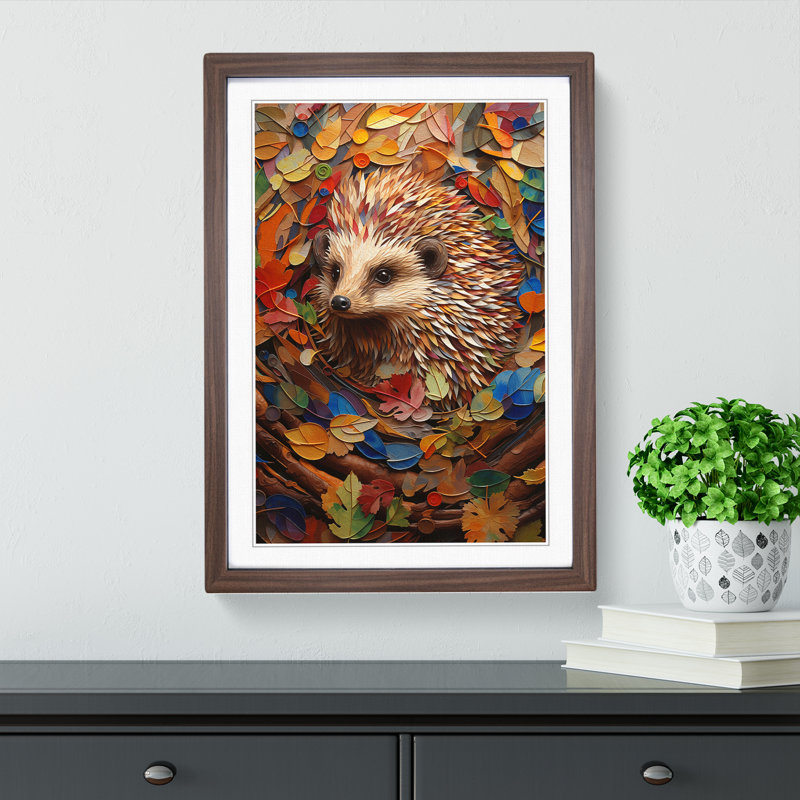 Hedgehog Orphism Art - Framed Print