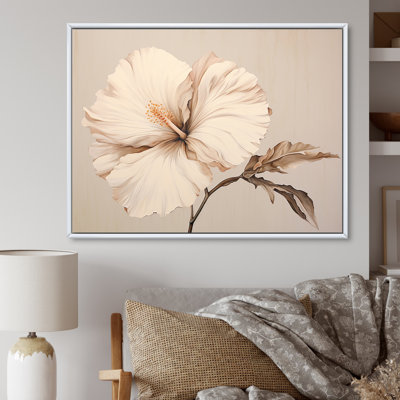 " Beige Minimalism Hibiscus Wonder "