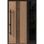 Porte d'entrée extérieure prémontée en acier Ronex 1055, finition teck, fenêtre latérale extérieure, imposte, métal peint, style moderne, largeur 91,4 cm + 35,6 cm x hauteur 203,8 cm, ouverture à droite vers l'intérieur