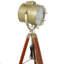 Lampe sur pied en acier inoxydable brun Cadarrah, 31 po x 31 po x 68 po