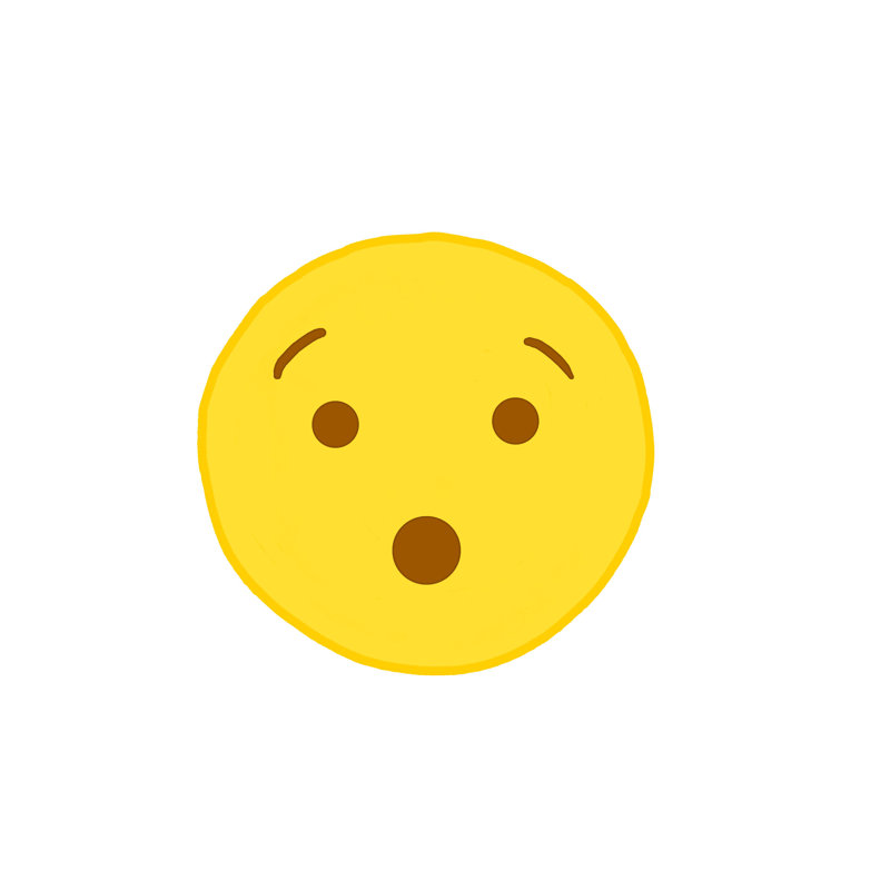 Shock Emoji - Wrapped Canvas Print, 51cm H x 51cm W