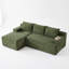 Canapé d'angle en forme de L Cloud Couch avec assise profonde et confort moelleux, aucun assemblage requis-195339576
