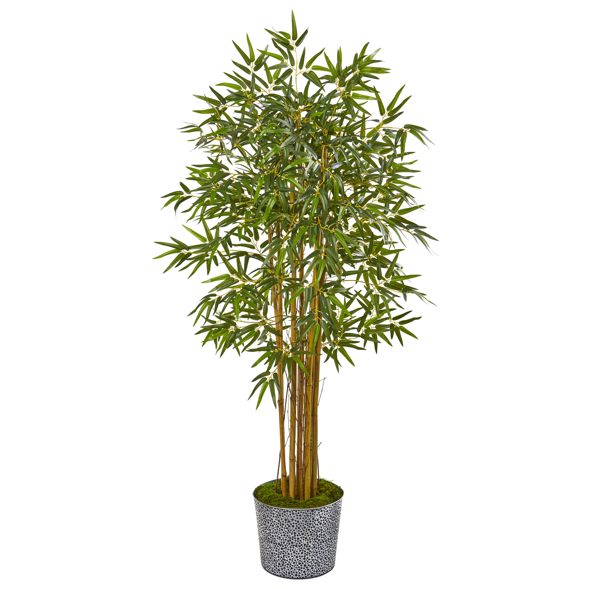 World Menagerie 60'' Faux Bamboo Plant in Metal Planter | Wayfair