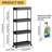 Ultra-Thin Rolling Storage Cart 4-Tier Organizer Mobile Shelving Unit,Utility Trolley-1002157628