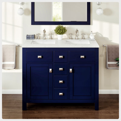 Meuble-lavabo 32 po Gritton avec pieds métalliques noirs