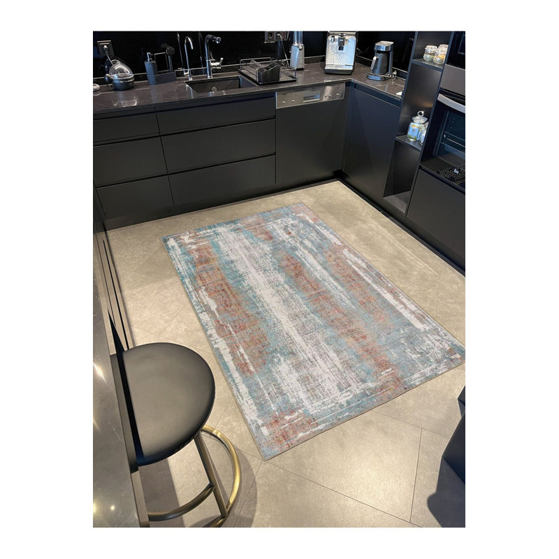 Tapis décoratif à motif moderne, Sous-tapis rectangulaire de 3 pi 3 po x 4 pi 11 po