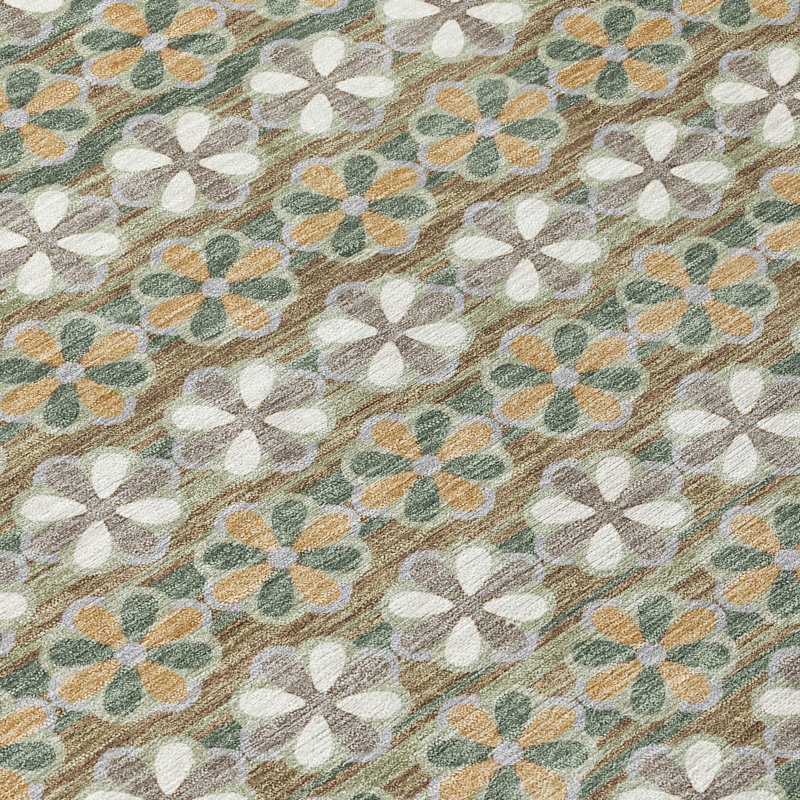 Machine Washable Indoor/Outdoor Chantille ACN2695 Stripes Rug, Basil, 2'6" x 3'10"