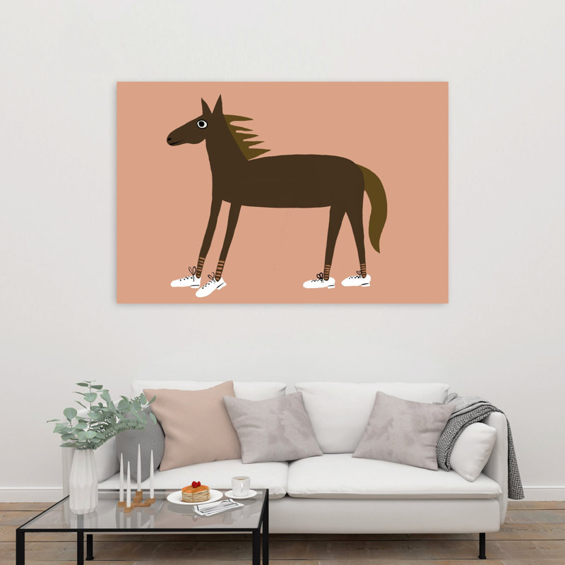 Cheval, espadrilles modernes, art mural cheval