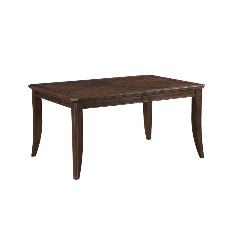 Table de salle à manger Bobby avec rallonge en bois de bouleau cerise 78-96 po