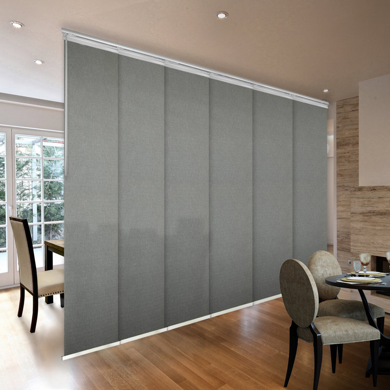 Store vertical semi-diaphane, Blanc / Colombe, L 130 po x L 94 po