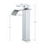 Chrome Basin Mixer Tap Waterfall Mono Bathroom Sink Tall Cloakroom Single Lever