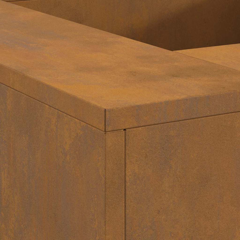 Outdoor Fire Pit, 40cm H x 80cm W x 80cm D, Brown