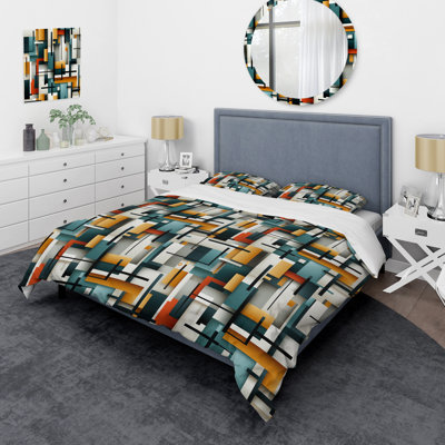 Ensemble de housse de couette en microfibre Metropolitan Cubic