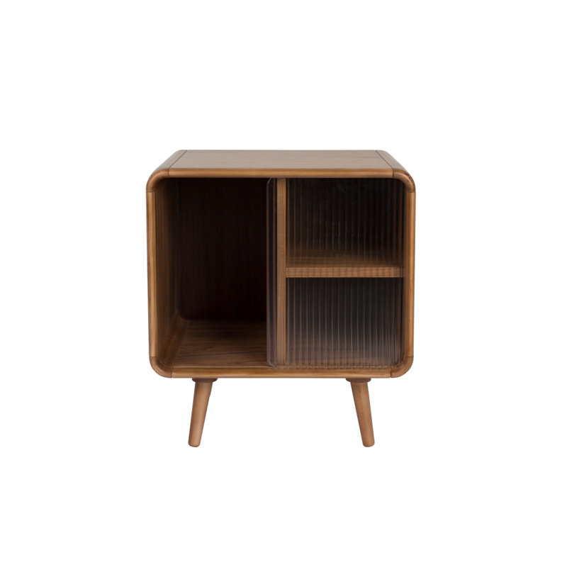 Nightstand Solid Wood Nightstand, Walnut