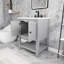 Meuble-lavabo autoportant 36 po blanc avec lavabo en céramique 36 po-542277297