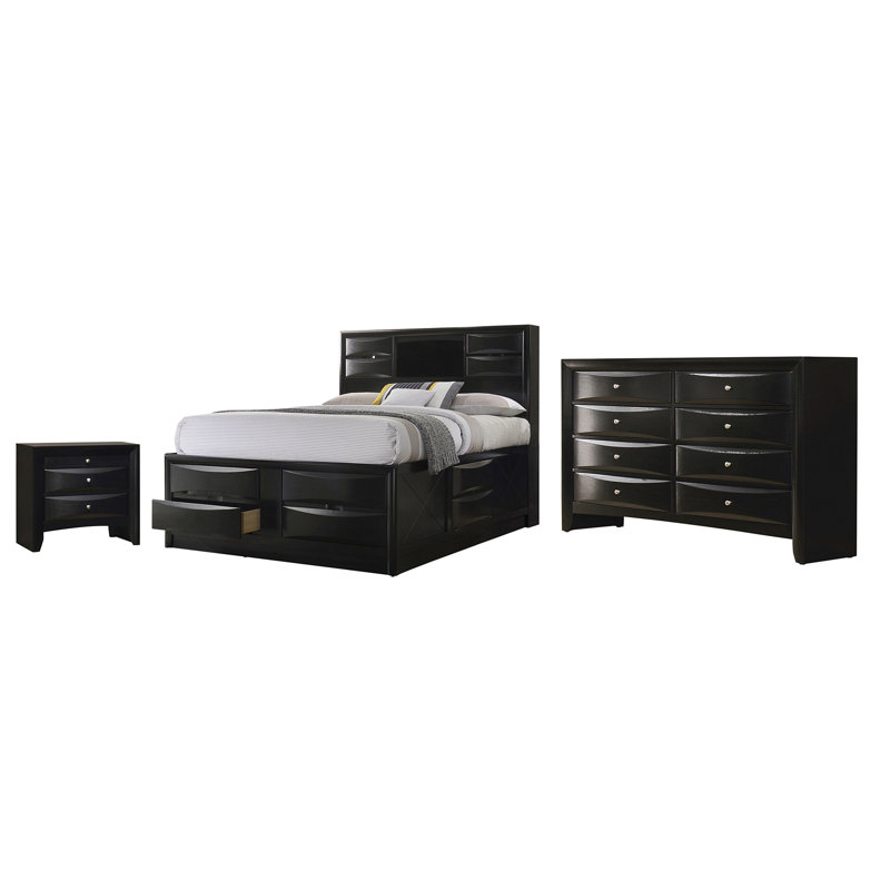 Ensemble de chambre avec grand lit 3 pièces Isabel