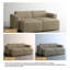 Canapé modulaire rembourré en kaki Velours côtelé 2 pièces Berlare-419289540