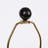 Vintage O Shaped Cast Black Metal Base Table Lamp