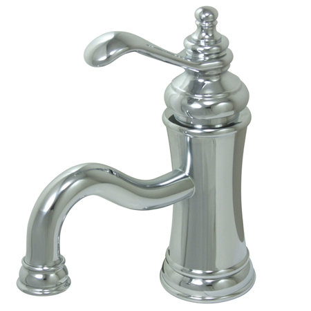 Templeton Single Handle Single Hole Bathroom Faucet with Push Pop-Up Drain, Polished Chrome