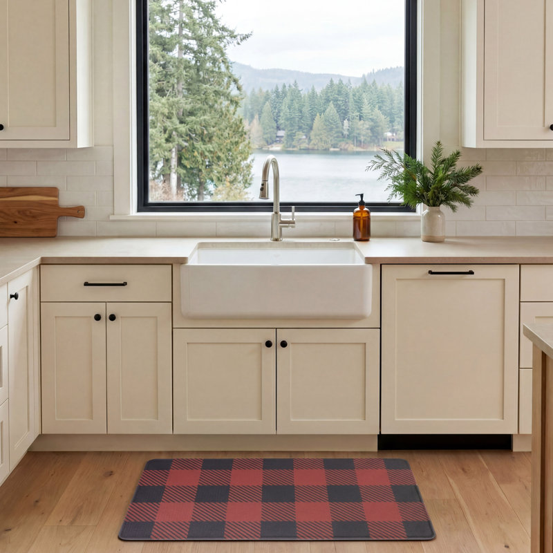 Tapis de cuisine Eddie Bauer, 17.5" x 32", Rouge multi