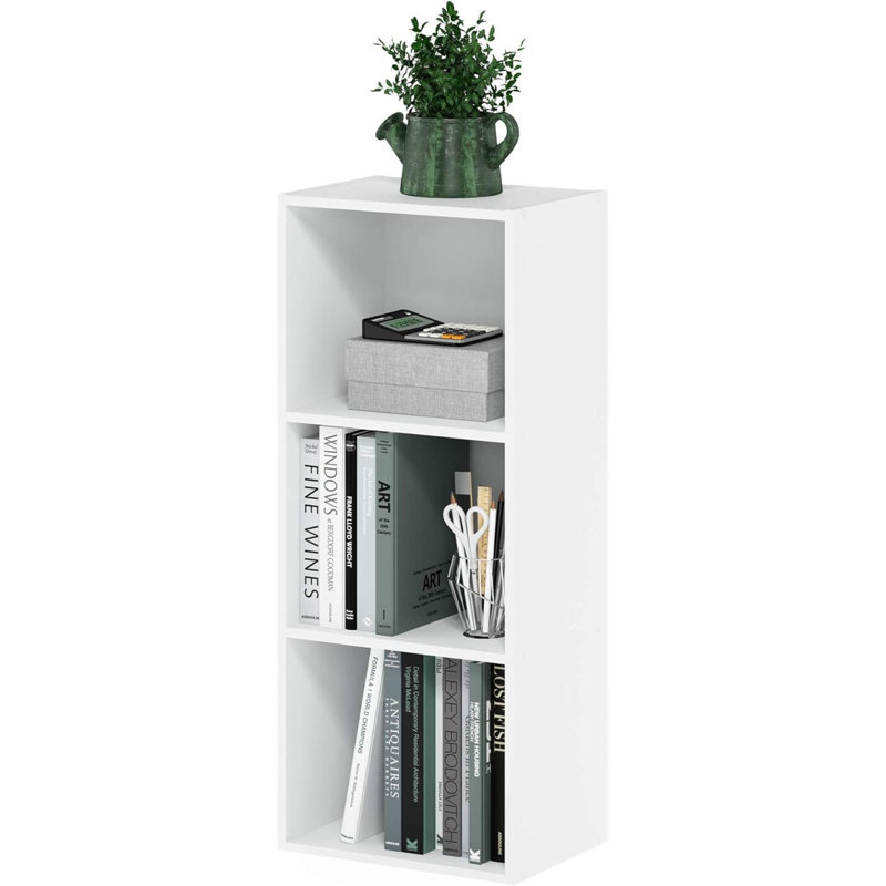 Bibliothèque / livre / rangement Luder, 3 niveaux, blanc