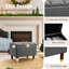 Repose-pieds en tissu avec rangement et repose-pieds