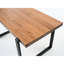 Table basse en bois massif noyer rustique de 38,6 po X 20,61 po pour salle de séjour en bord de table, 39 po, style