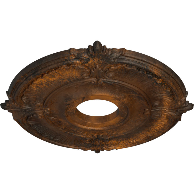 Médaillon de plafond Endurathane Attica, DO 18 po x P 4 po x P 5/8 po (convient aux auvents jusqu'à 5 po), finition rouille peinte à la main