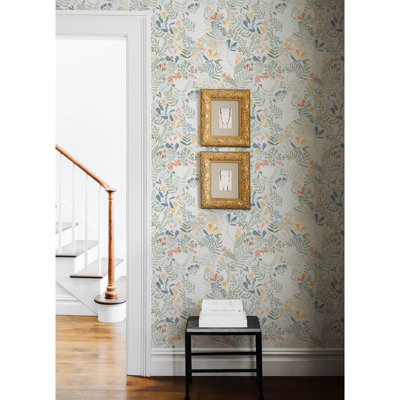 Brittsommar Wallpaper Roll, Cream/Orange/Green