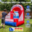 Jeu de lancer de balles gonflable Wellcomer de 1,8 m (6 pi) avec 10 balles et souffleur intégré, cible gonflable pour fêtes et événements dans le jardin.