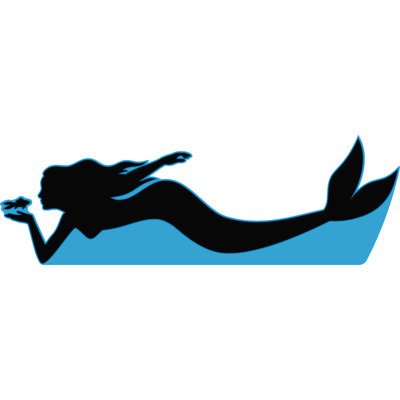 «Mermaid Little Flounder Laying» en carton debout