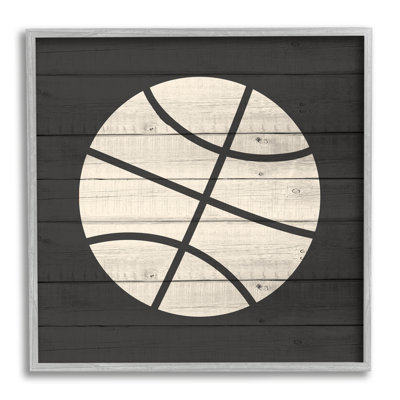 " Basketball Shape Rustic Sports Country " by Kim Allen