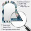 «Blue Abstracted Mapping of Forms III - Geometric Arch Large Mirror», art mural en métal-442698198