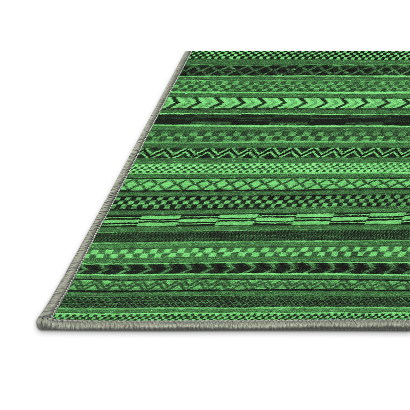 Ketrin Washable Geometric Indoor Rug, Rectangle 5' x 7'