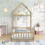 Lit simple pour lit simple avec tête de lit en forme de maison sans lattes-1702385378