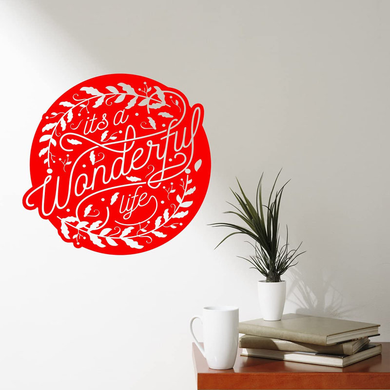 Adhésif décoratif, H 18 po x l 19 po, Rouge