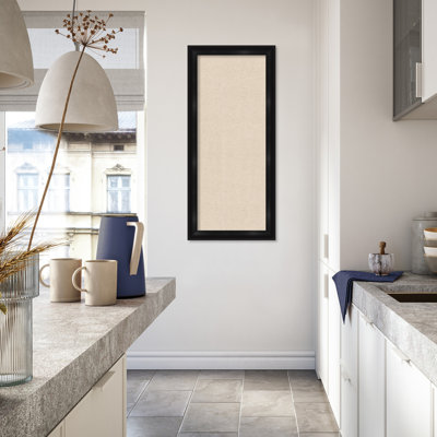  Framed Fabric Pinboard, Natural Linen by The Creative Bunch Studio Printed Bulletin Board for Use as a Vision Board or Wall Organization