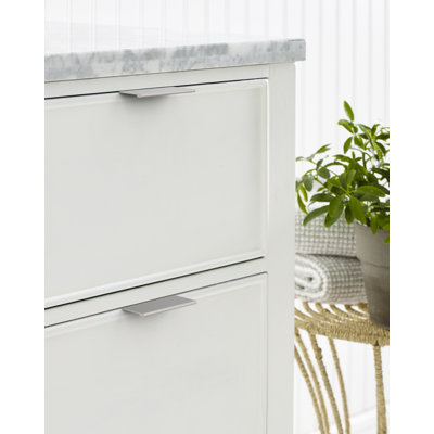 Poignée d'armoire en nickel satiné 3 pouces (76 mm) Streamline II