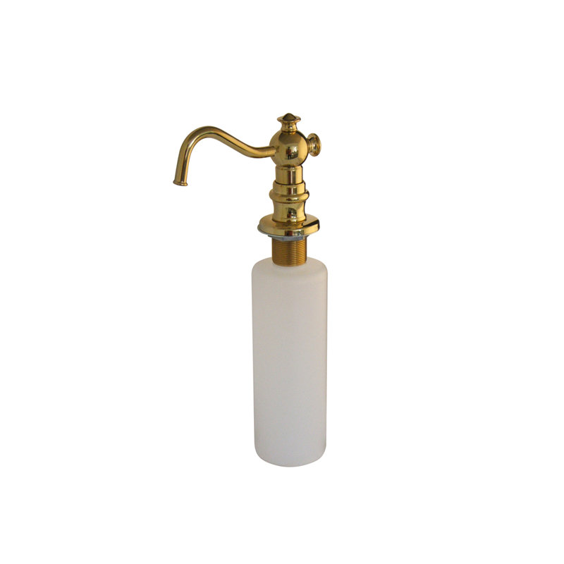 Distributeur de savon décoratif, Laiton poli