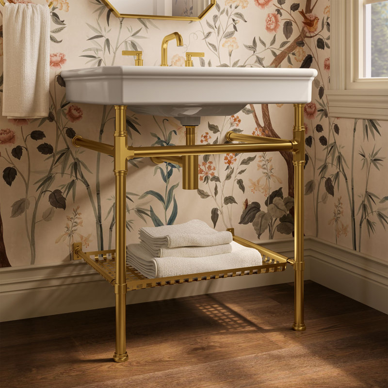 Claude by Studio McGee Console Table Legs, Brushed Brass
