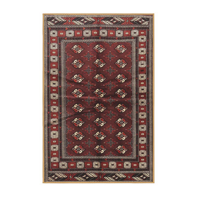 Tapis noir/rouge traditionnel Toya