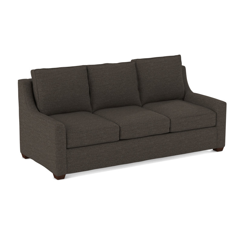 Gemi Upholstered 80'' Sofa, Drusky Charcoal Sustain® Basketweave
