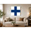 Drapeau finlandais sur toile - Croix nordique-133571313
