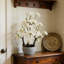 18" Artificial White Cherry Blossom Tree With Lifelike Flowers, Faux Bonsai Tree In Decorative Pot