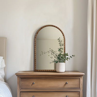 Montra Arched Braided Wood Wall Mirror