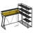 52'' L Shaped Gaming Desk with Storage Shelf and Monitor Stand, Corner Computer Desk with Power Outlet and LED Light-988841169