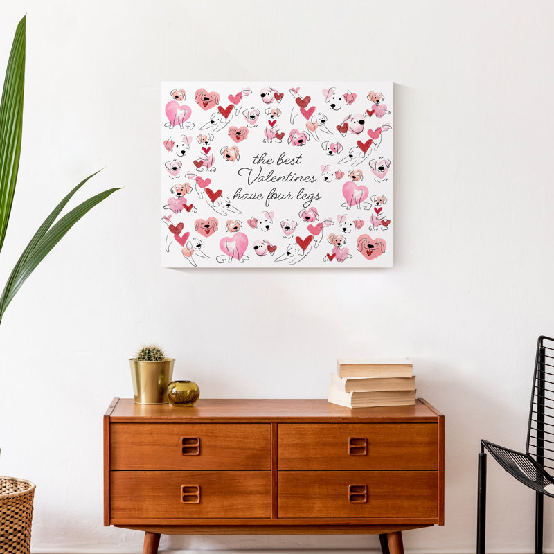 «The Best Valentine's Have 4 Legs», reproduction sur toile