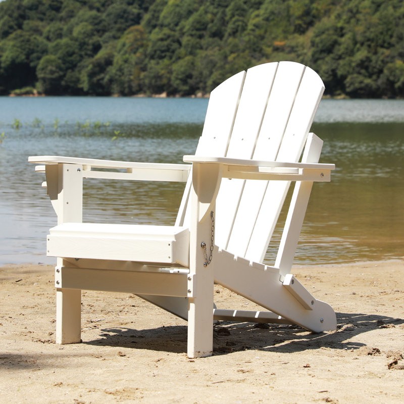 Foldable HDPE Adirondack Chair – Premium Weather-Resistant Patio Seating for All Seasons, White