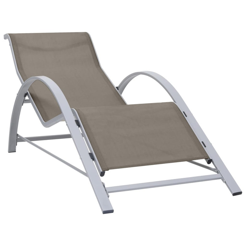 Chaise longue simple 66,8 po Aily, Gris